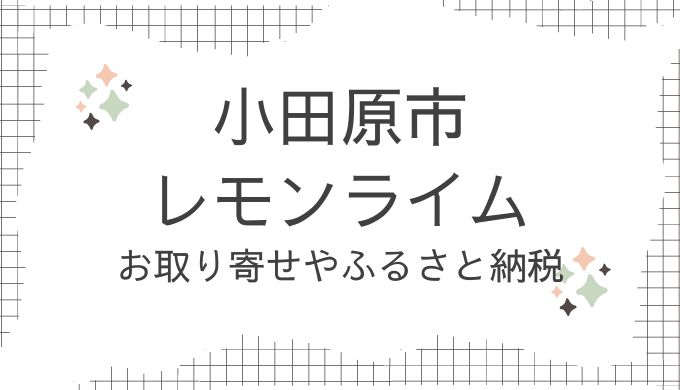 小田原市のレモンライムはどこで売ってる？お取り寄せやふるさと納税も調査